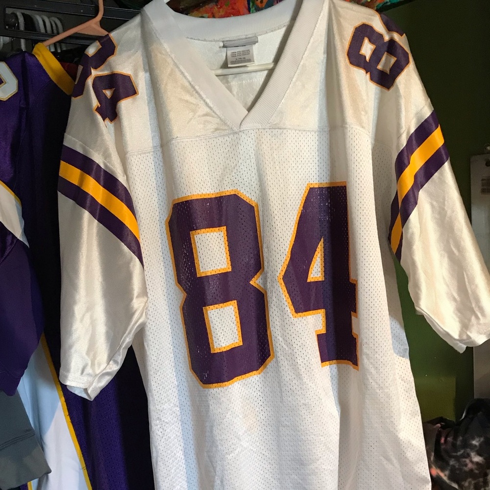 Minnesota Vikings Randy Moss white #84 jersey